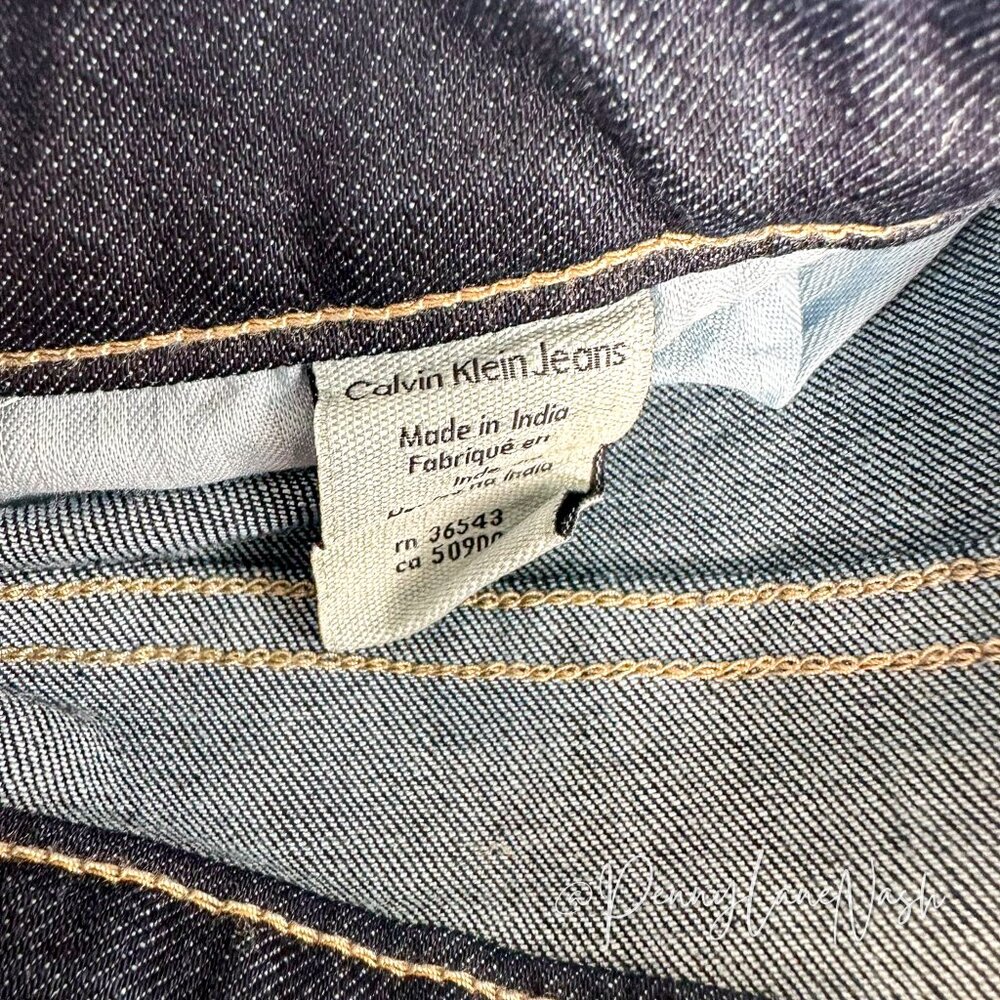 Calvin Klein Jeans Straight-Leg Jeans Dark Blue - Picture 11 of 12